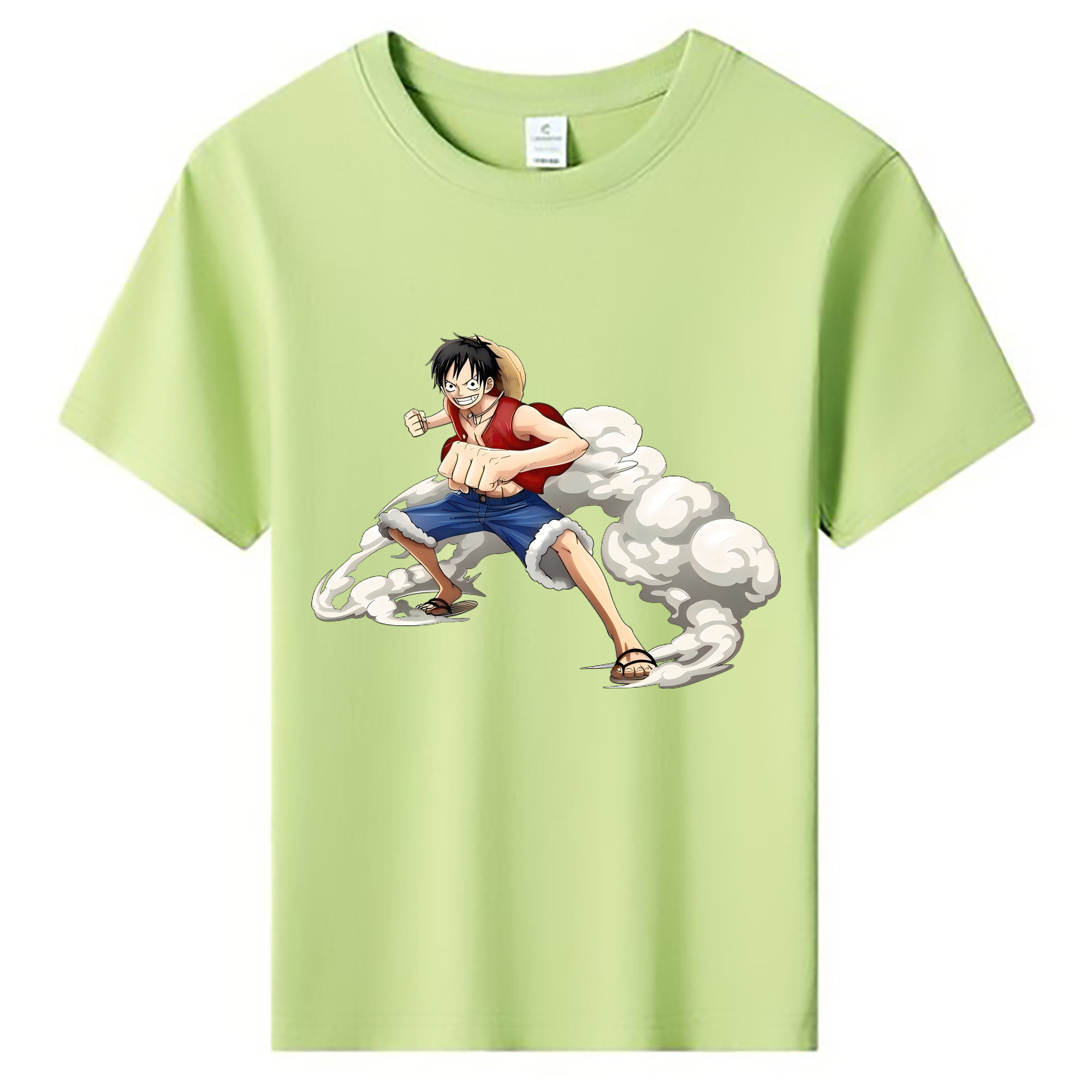 （画像用） ワンピース モンキー・D・ルフィ ONE PIECE Monkey D. Luffy 綿100％キッズTシャツ（フロントプリント）